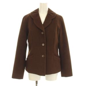 テーラードジャケット アンゴラ ウール 38 茶 ブラウン 00007592 /KU