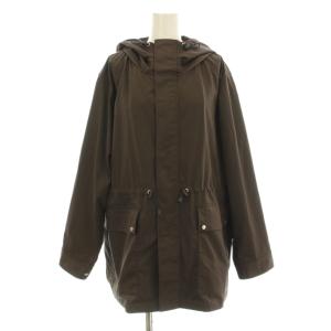 23AW SOLOストレッチフードブルゾン ジャケット パーカー ジップアップ 38 茶 ブラウン 23011900022030