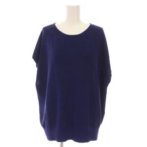 ニット カットソー ノースリーブ 大きいサイズ 46 青 KRWWNX0651 /YM
