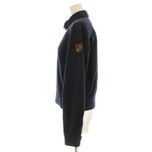 RALPH LAUREN ブルゾン ステンカラージャケット 中綿 ジップアップ ウール アンゴラ混 カシミヤ混 7 紺 ネイビー