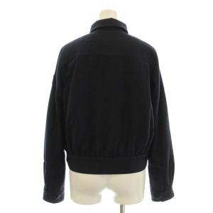 RALPH LAUREN ブルゾン ステンカラージャケット 中綿 ジップアップ ウール アンゴラ混 カシミヤ混 7 紺 ネイビー