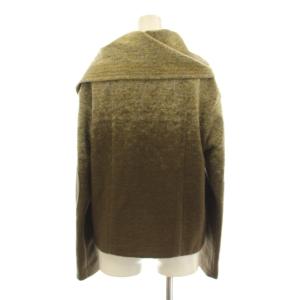 io comme io iocommeio ショートコート ダブル デザインカラー エルボーパッチ ウール 38 カーキ 10214090 /KU