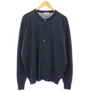 Merino Wool Crew Neck Knit Cardigan カーディガン ニット 長袖 ウール100％