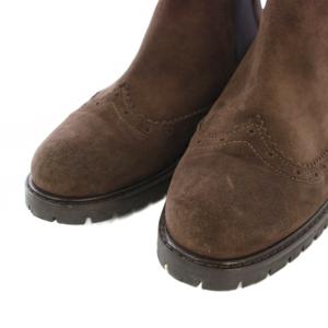 FABIO RUSCONI サイドゴアブーツ ショートブーツ スエード 37 ブラウン /TK