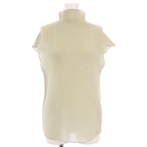 PLEATS (T.) カットソー プリーツ フレンチスリーブ ハイネック M グレー IM94FT002