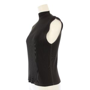 PLEATS PLEASE ISSEY MIYAKE イッセイミヤケ カットソー プリーツ ハイネック ノースリーブ 3 黒 PP93FK292 /TK