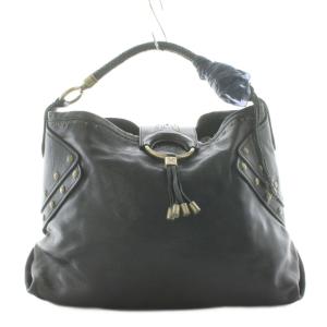 ショルダーバッグ ハンドバッグ レザー 黒 ブラック /AN32 D