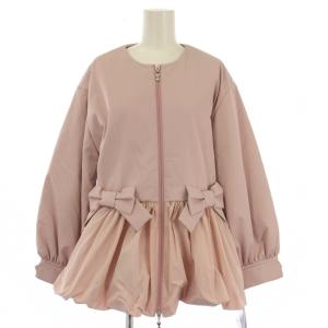 25AW 中綿入りペプラムショートコート 38 ピンク CR-519602