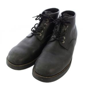 レースアップブーツ レザー 27cm 黒 /TK