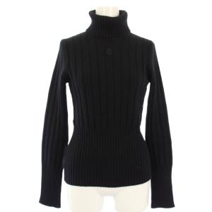 ニット セーター カシミヤ ハイネック 長袖 XS 黒 10013759 /TK