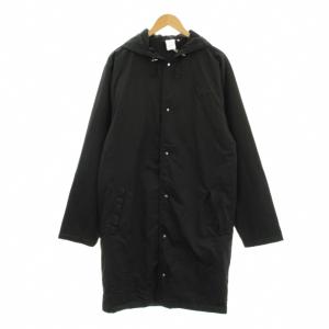 Maison Kitsune Long Sleeve Black Long Hooded Parka Jacket