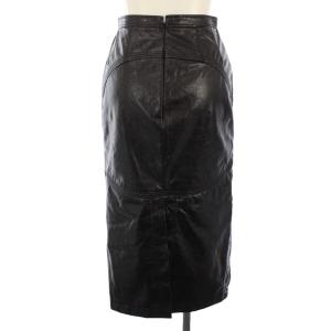 N°21 スカート フェイクレザー ミモレ丈 ロング スリット 36 ブラック 20AW-C051-2846 /TK