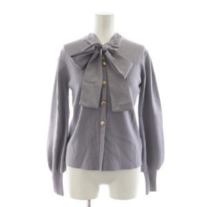 22AW ２ＷＡＹボウタイニット カーディガン FR 紫 パープル 1213170104 /RR