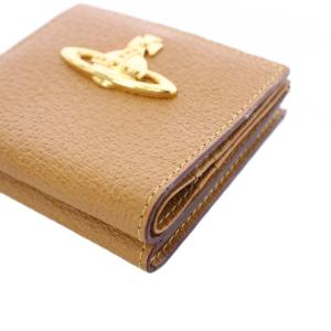 Vivienne Westwood 二つ折り財布 がま口 オーブ レザー キャメル