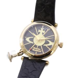 腕時計 クオーツ オーブ ゴールドカラー ネイビー VV006BKGD