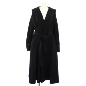 ロングコート アウター ウール ベルト S 黒 1122500629-0 /TK