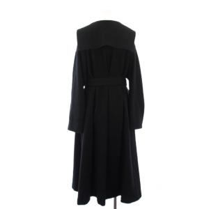 eimy istoire ロングコート アウター ウール ベルト S 黒 1122500629-0 /TK