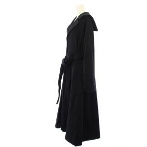 eimy istoire ロングコート アウター ウール ベルト S 黒 1122500629-0 /TK