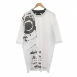 Tシャツ カットソー グラフィックTEE 五分袖 クルーネック L 白 ホワイト /KU