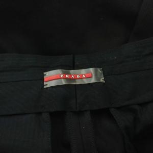 PRADA スラックス パンツ ジップフライ 46 黒 ブラック SPE15R112G73 /KU