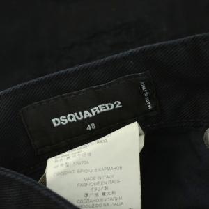 DSQUARED2 SKATER JEAN デニムパンツ ジーンズ ボタンフライ ダメージ加工 48 黒 ブラック S74LB0861