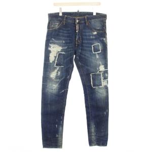 COOL GUY JEAN ダメージ加工 リペア加工 デニム パンツ ジーンズ ボタンフライ 48 青