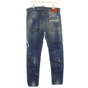 DSQUARED2 COOL GUY JEAN ダメージ加工 リペア加工 デニム パンツ ジーンズ ボタンフライ 48 青