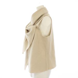 Senso unico エリーシャ &.EYCIA' ニット カットソー ノースリーブ ドレープ ウール 40 ベージュ 30524515