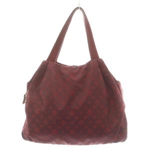 ショルダーバッグ ハンドバッグ トートバッグ モノグラム 総柄 ナイロン 赤 レッド /AN1