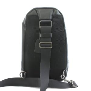 COACH スリングバッグ ボディバッグ 型押しレザー 切替 黒 ブラック F11236 /KU