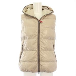 フェーベ FEBE ダウンベスト ジップアップ 40 ベージュ D.911.01.U/1065.R /TK