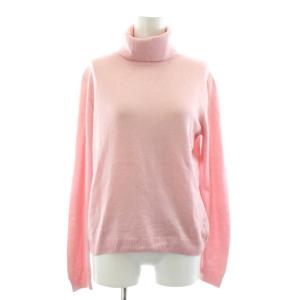 ニット セーター 長袖 タートルネック シルク カシミヤ混 M ピンク SSRLKA2050 /KU