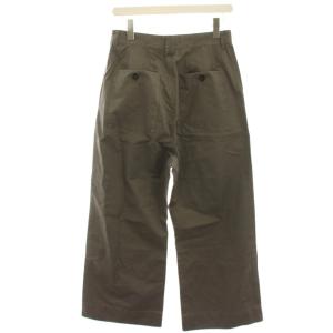 MHL. 23AW WASHED CHINO COTTON ワイドパンツ 2 カーキ 595-4140501 /HN
