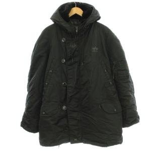 N-3B フライトジャケット 中綿 ミリタリー コート L 黒 ブラック /G