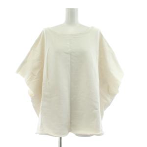 tee lab カットソー トレーナー ドルマンスリーブ 五分袖 スウエット地 OS 白 ホワイト /KU