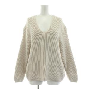 MALU アゼ Vニット セーター 長袖 ライトベージュ 18080500401010 /KU