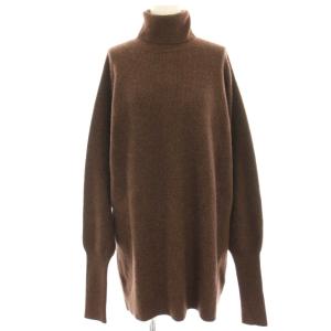 ニットワンピース ミニ セーター チュニック ウール ロングスリーブ 長袖 茶 ブラウン 18080586801030