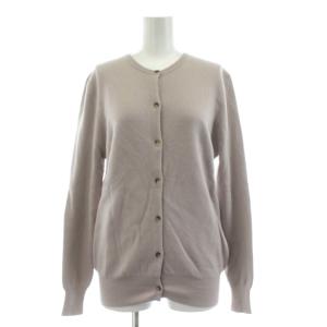 20AW EVERYDAYクルーネックカーディガン ニット 長袖 ウール混 カシミヤ混 茶系 20080500816030