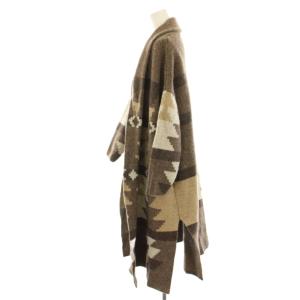 Deuxieme Classe Canadian Sweater Jacquard ニットガウン コーディガン ウール 総柄 長袖 ロング