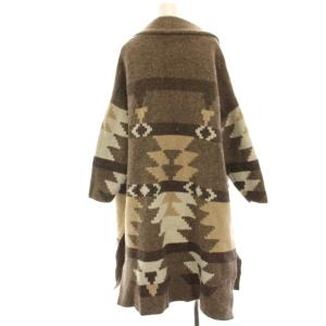 Deuxieme Classe Canadian Sweater Jacquard ニットガウン コーディガン ウール 総柄 長袖 ロング
