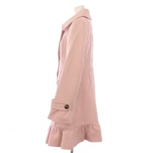 BURBERRY BLUE LABEL ステンカラーコート アウター ロング 裏地チェック 38 ピンク FNF09-814-10 /KH
