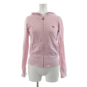 ジップアップ パーカー 長袖 ロゴ 刺繍 38 ピンク /KU
