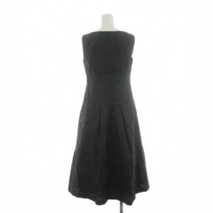 SYBILLA ワンピース M 緑 グリーン ミモレ ロング ノースリーブ シビラ 刺繍 /KU