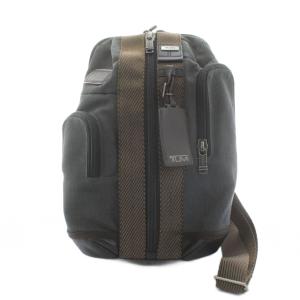 アルファブラボ モントレースリング ボディバッグ ワンショルダーバッグ ネームタグ グレー 茶 ブラウン