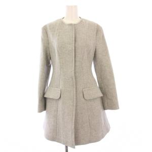 ノーカラーコート ウール 40 グレー MS1027