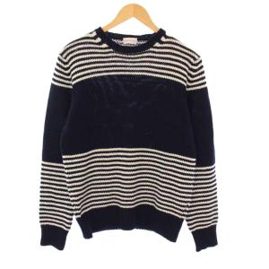 MAGLIONE TRICOT GIROCOLLO ニット プルオーバー S ネイビー