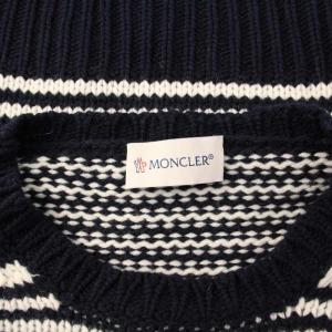 MONCLER MAGLIONE TRICOT GIROCOLLO ニット プルオーバー S ネイビー