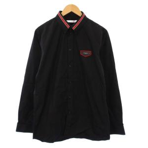 ドレスシャツ 長袖 ワッペン 42 黒 BM601 61008 /KH