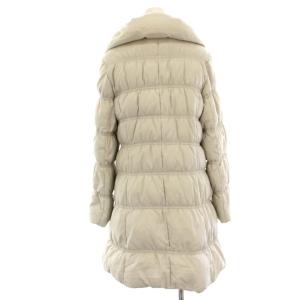 courreges シャーリングダウンコート ダブルジップ ボリュームカラー ロング ナイロン 40 ライトグレー ECUAK-67490