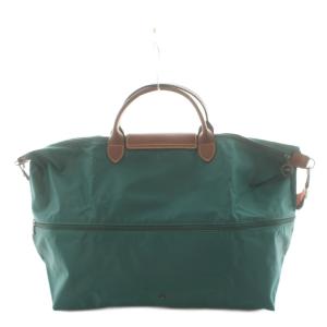 Longchamp ル プリアージュ ボストンバッグ ハンドバッグ ショルダーバッグ 2way ナイロン レザー 緑 グリーン